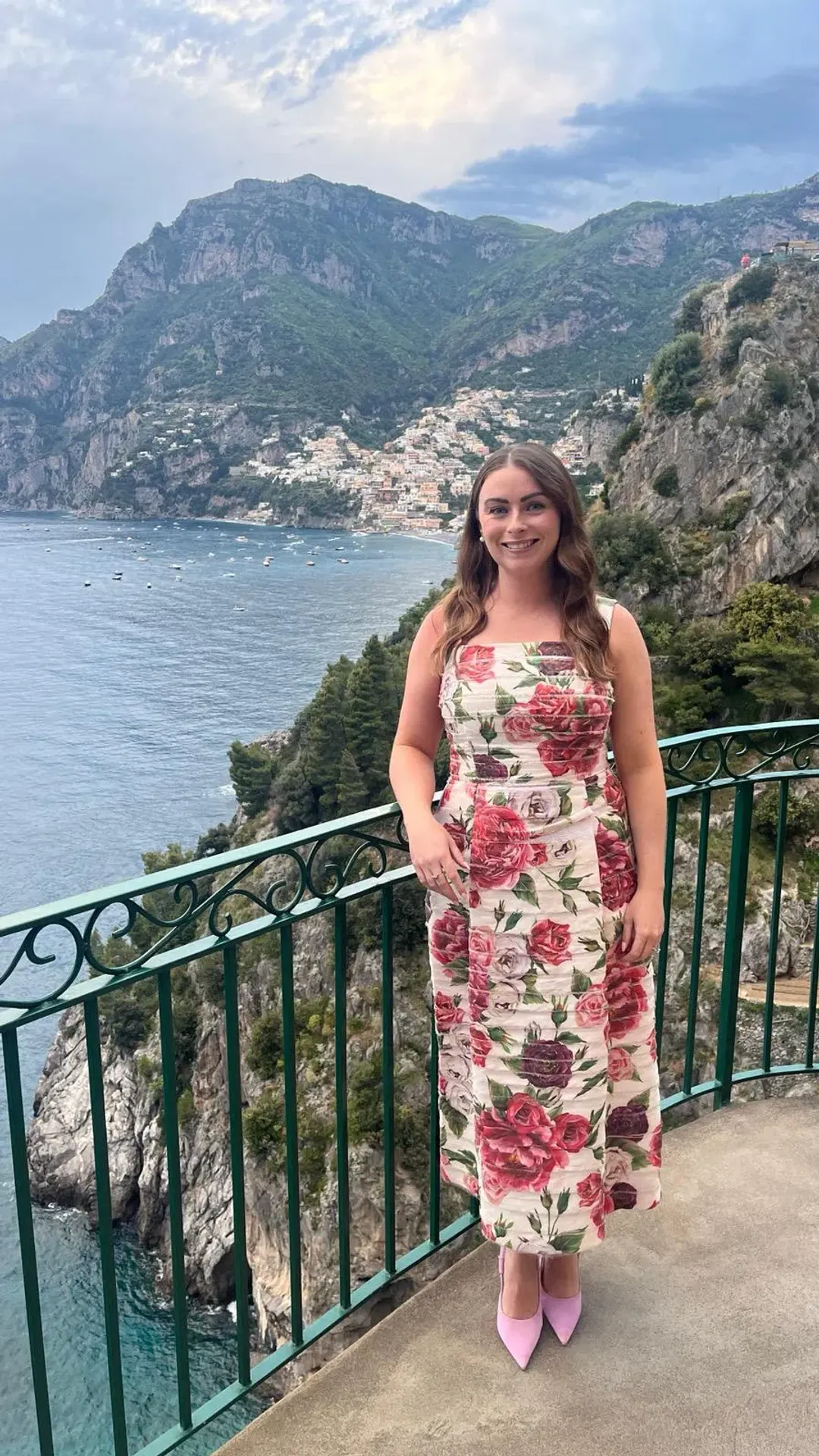 Dolce & Gabbana Pleated floral-print organza midi dress AU 12 for rent on The Volte - main image