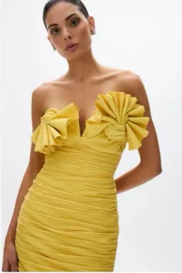 Rachel Gilbert Jensen Dress in Primrose Size 10 for rent on The Volte - image 2