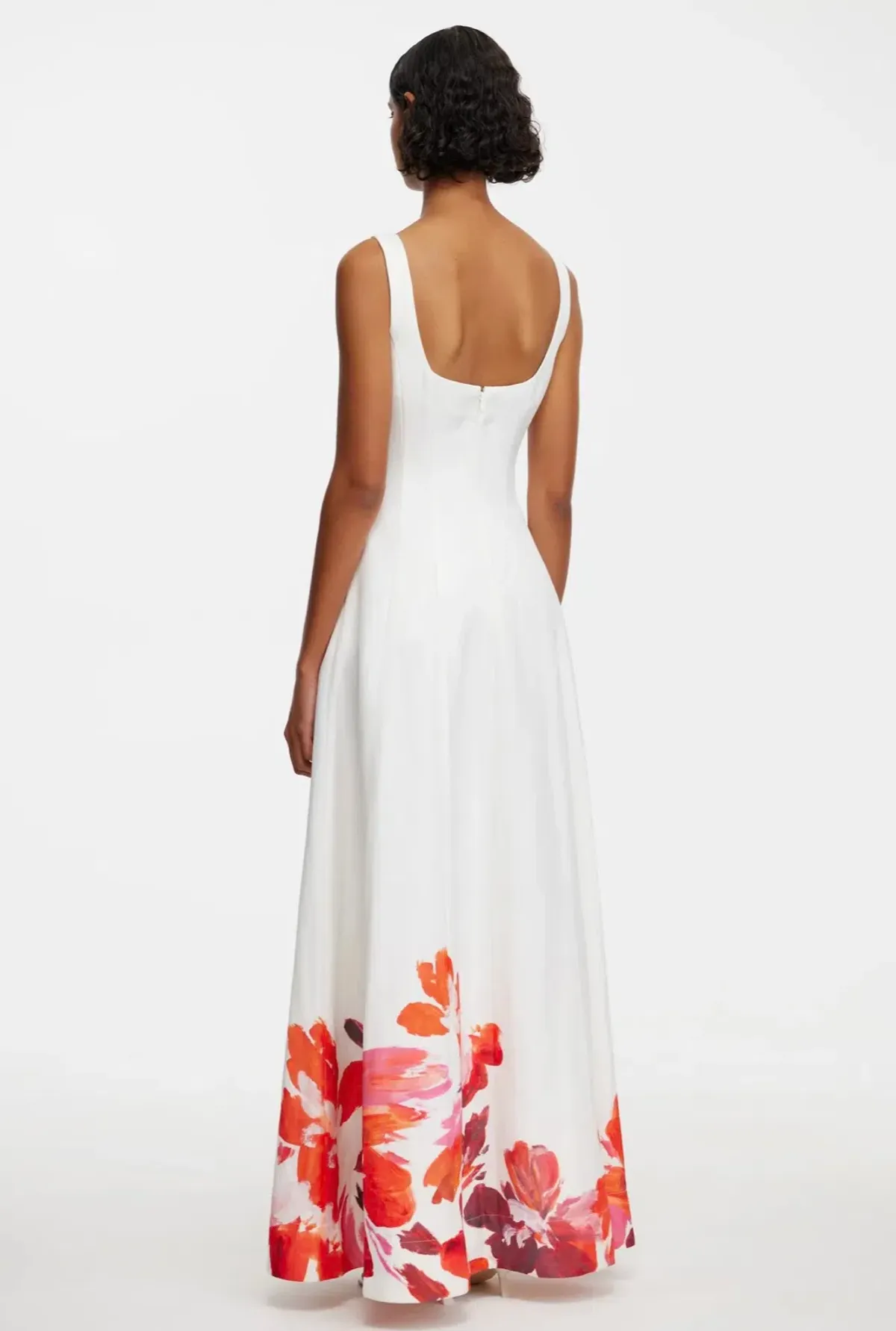 Acler chapelhill floral maxi ivory white dress size 14 pockets a-line - Image 3