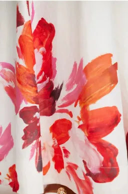 Acler chapelhill floral maxi ivory white dress size 14 pockets a-line for rent on The Volte - image 4