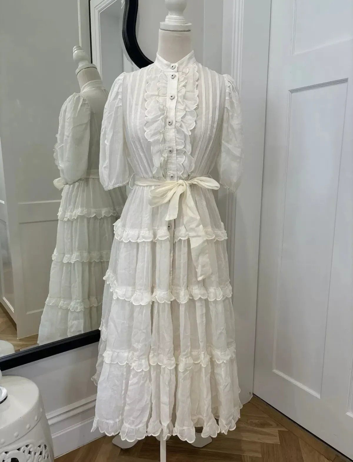 Zimmermann Ivory / white Frill Midi. for rent on The Volte - main image