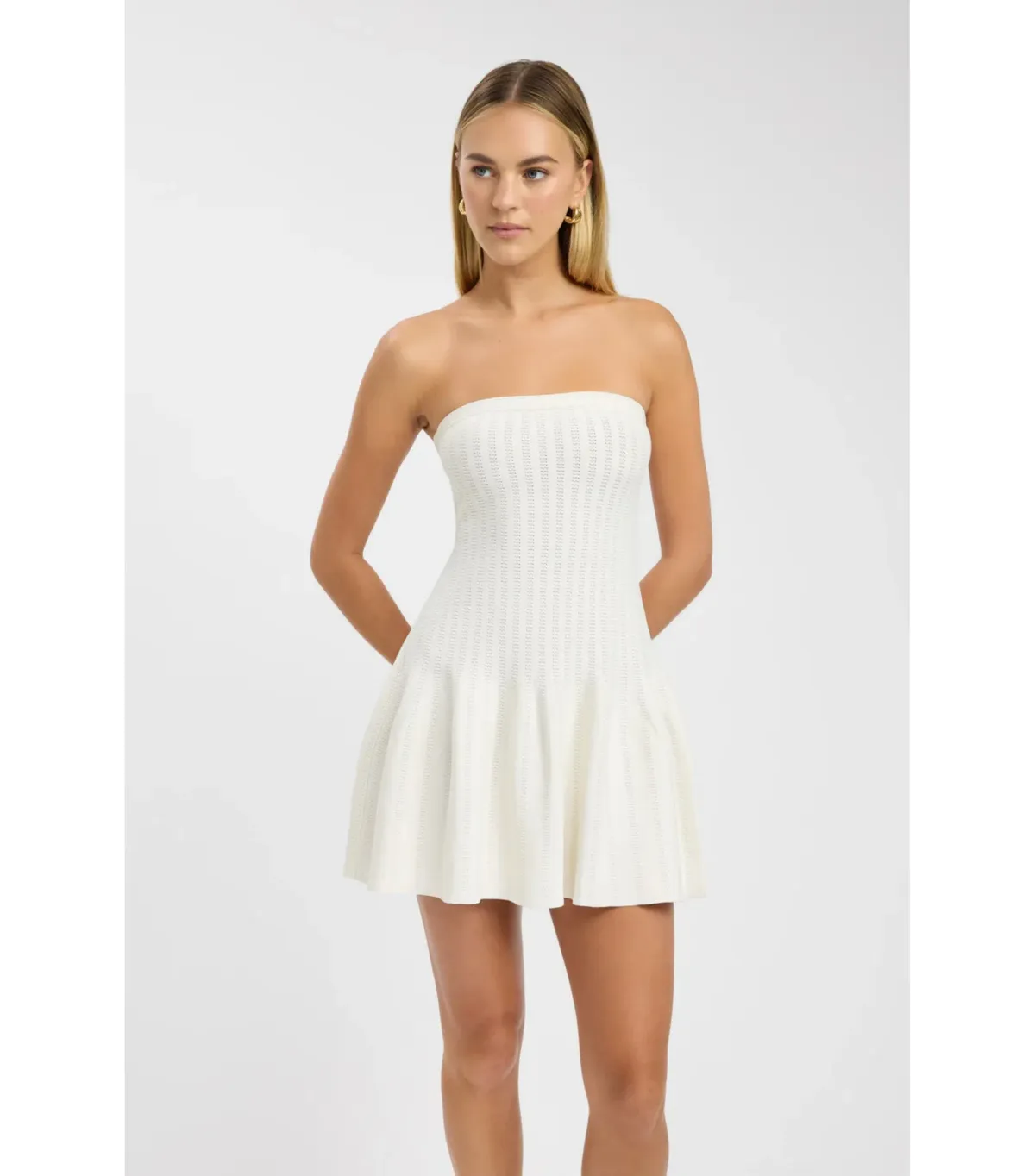 Kookai Belle Mini Dress Coconut Milk Size AU 8 - Image 2