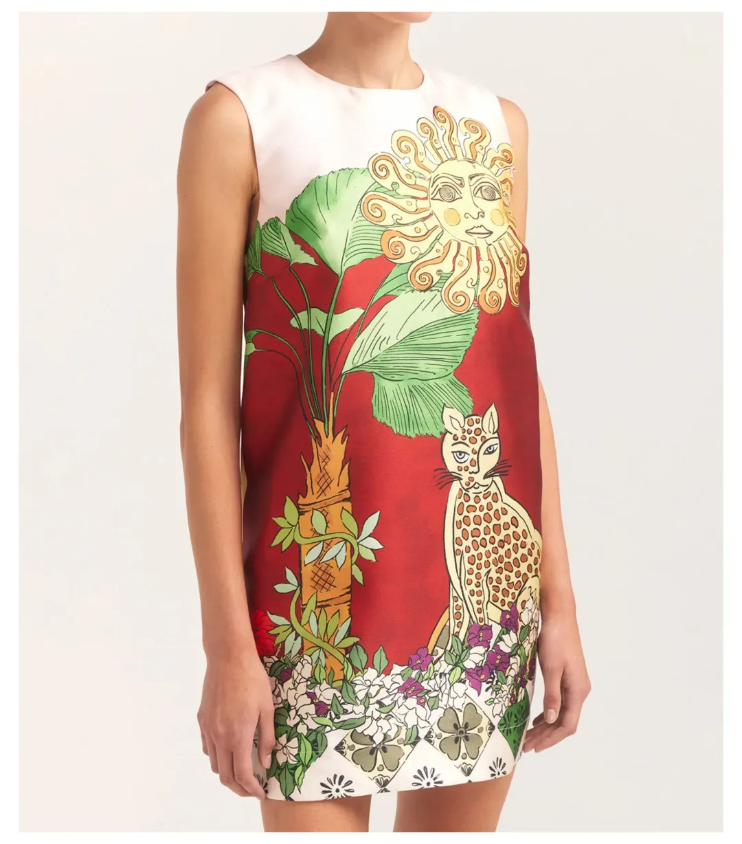 Alemais Tiger Mini Dress Multi Size AU 6 for rent on The Volte - main image