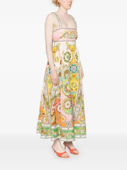 Alemais Pinball Linen Midi Dress Multi Size AU 8 for rent on The Volte - image 2