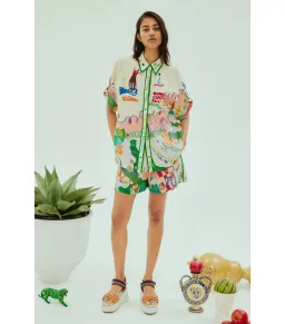 Alemais Nadia Shirt and Short Set Print Size AU 6 for rent on The Volte - image 1