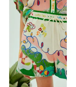 Alemais Nadia Shirt and Short Set Print Size AU 6 for rent on The Volte - image 3