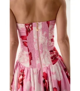 Aje Behold Maxi Dress in Pink Boldly Blooming Size AU 8 for rent on The Volte - image 4