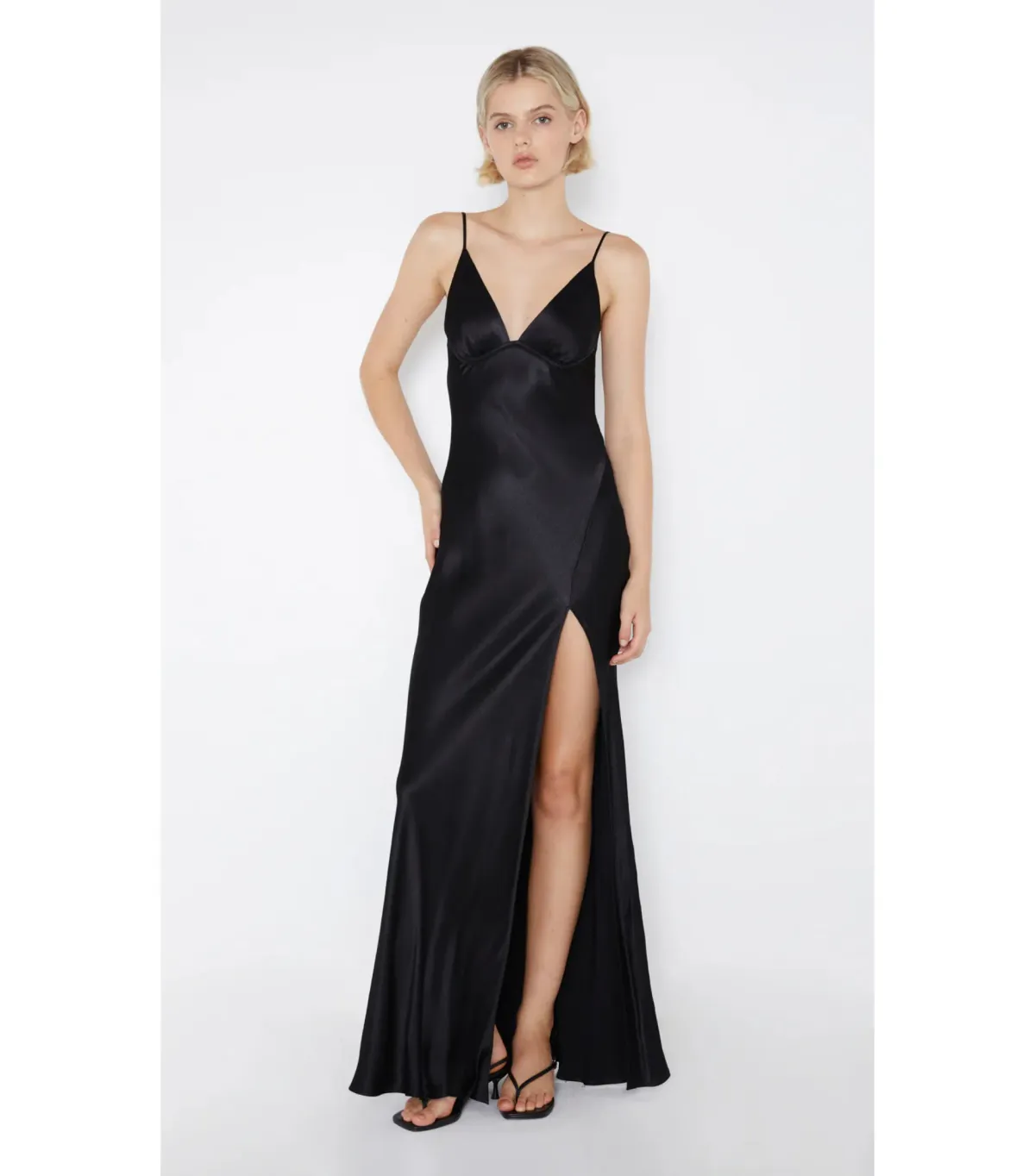 Bec & Bridge Ren Split Maxi Dress Black Size AU 8 - Image 1