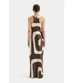 Sir the Label Freddie Scoop Neck Maxi Dress Poster Print Size 1 / AU 8 for rent on The Volte - image 3