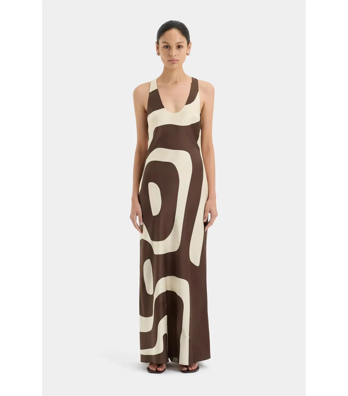 Sir the Label Freddie Scoop Neck Maxi Dress Poster Print Size 1 / AU 8 for rent on The Volte - main image