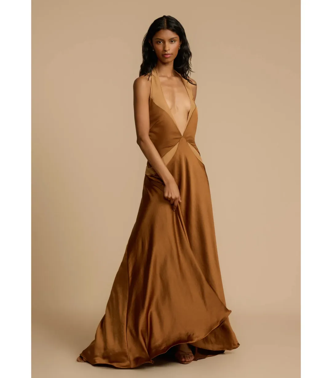 Arcina Ori Devora Dress Brown Size AU 6 for rent on The Volte - main image