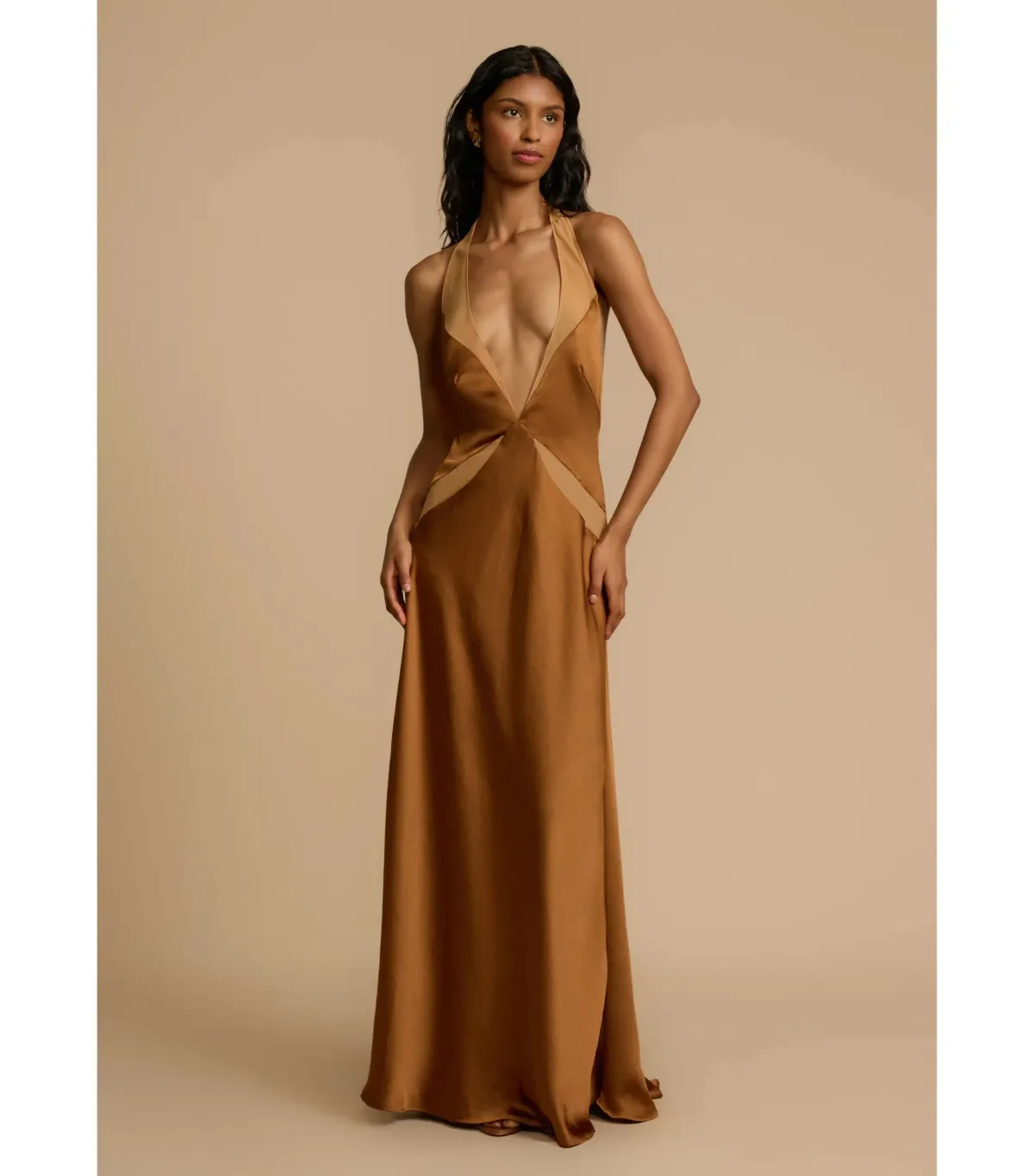 Arcina Ori Devora Dress Brown Size AU 6 for rent on The Volte - main image