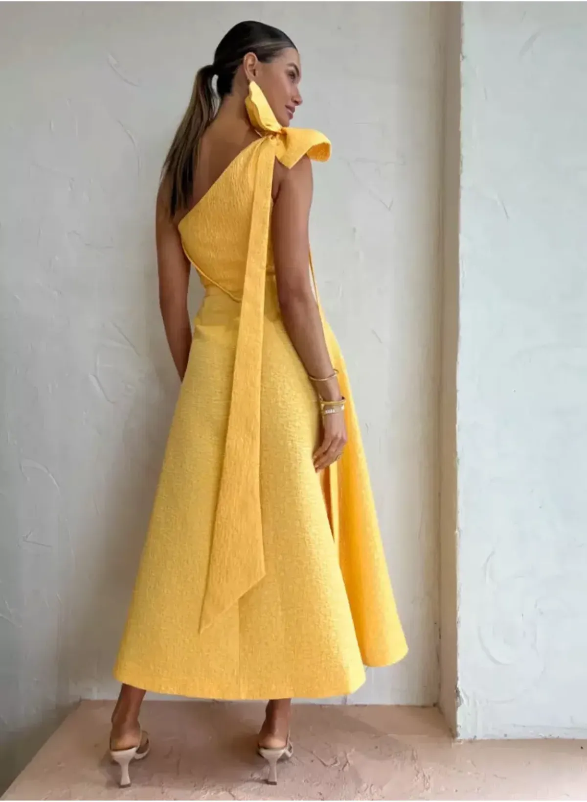 Rachel Gilbert Emiliano Dress In Lemon Drop Yellow Size AU 16 - Image 10