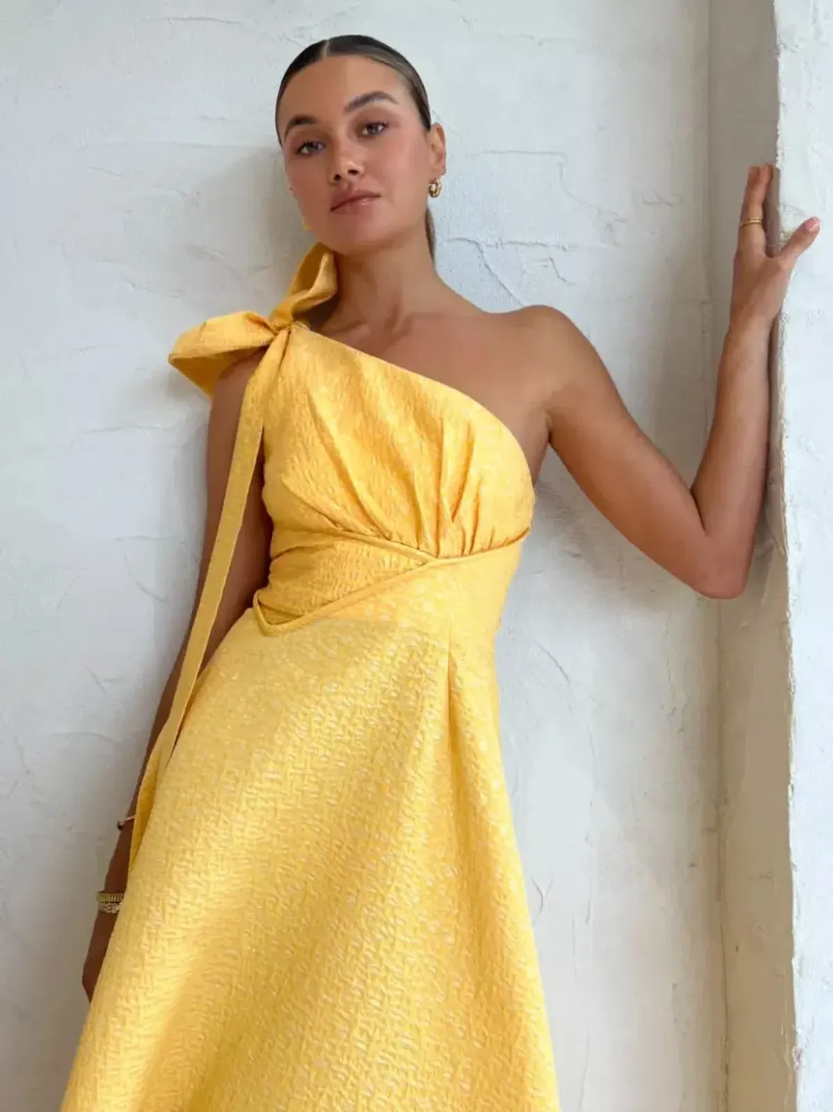 Rachel Gilbert Emiliano Dress In Lemon Drop Yellow Size AU 16 - Image 8