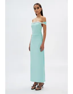 Misha Georgina Jersey Dress Aqua Size 6 for rent on The Volte - image 1