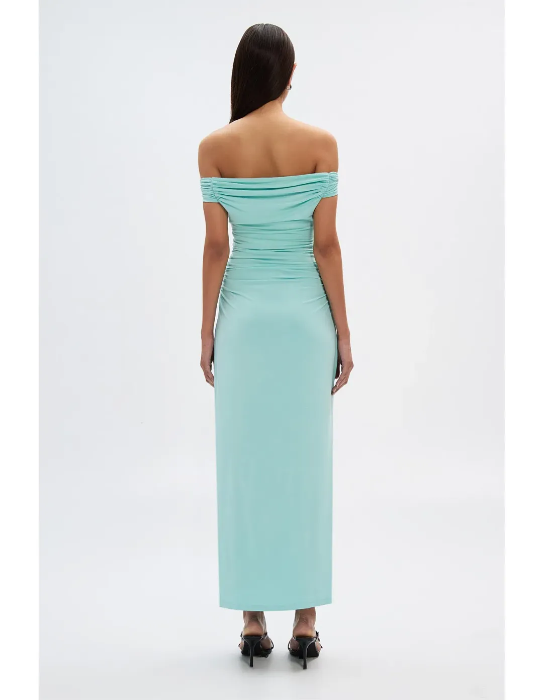 Misha Georgina Jersey Dress Aqua Size 6 for rent on The Volte - main image