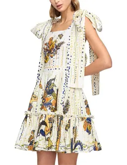 Leo Lin La Vida Bowtie Mini Dress Print Size AU 8 for rent on The Volte - image 3