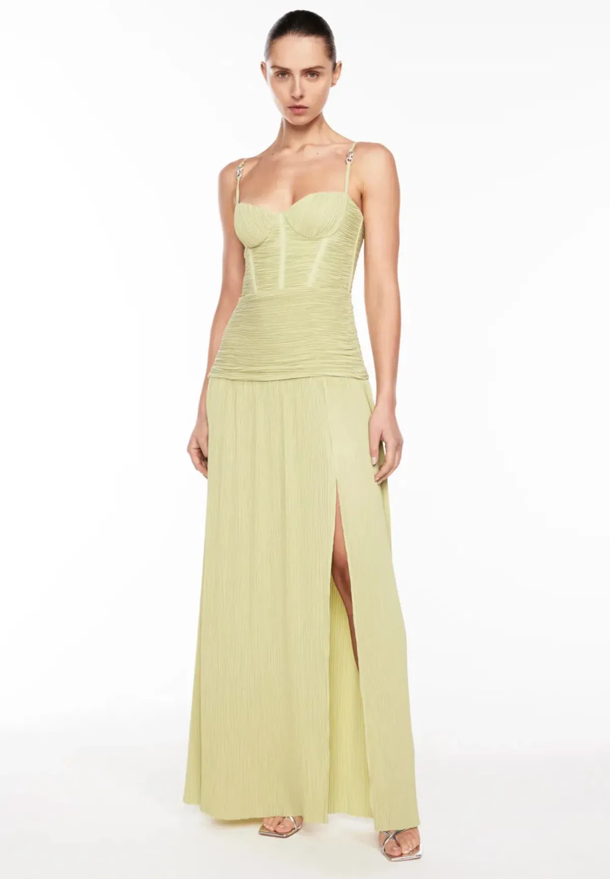 Manning Cartell Double Time Pleat Dress Pistachio Size 8 - Image 1