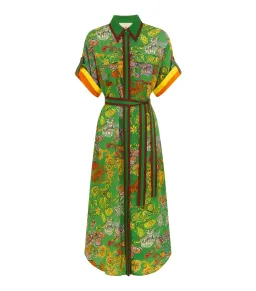 Alemias Fiesta Shirt Dress Green Size AU 10 for rent on The Volte - image 5