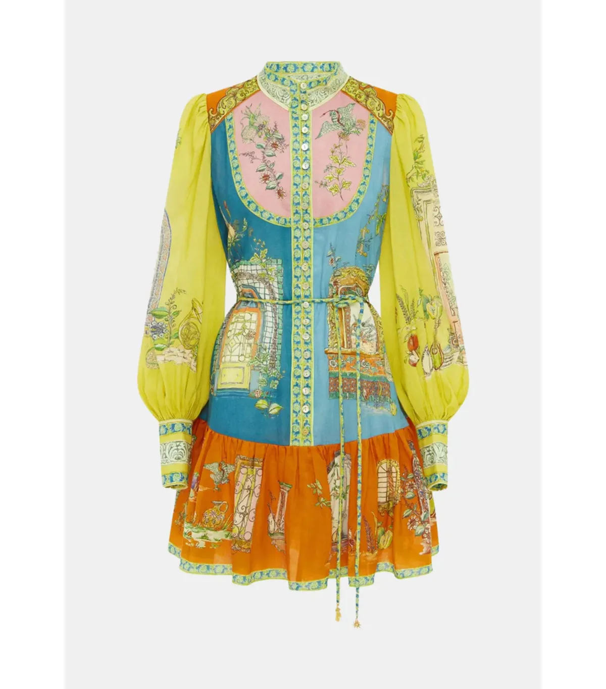 Alemais Monti Mini Dress Multi Size AU 10 - Image 5