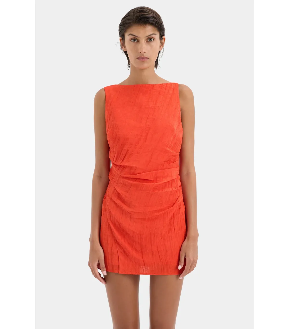 Sir the Label Ligeria Mini Dress in Tangerine Red Size 2 / AU 10 - Image 3