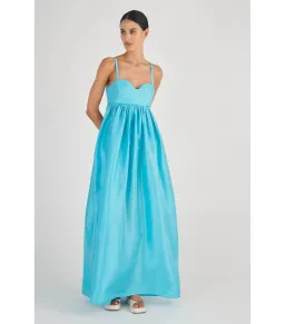 Oroton Bodice Detail Gown Lake Blue Size AU 8 for rent on The Volte - image 2