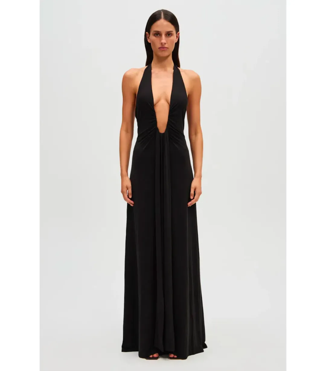 Misha Jennifer Cupro Maxi Dress in Black Size S / AU 8 for rent on The Volte - main image