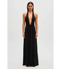Misha Jennifer Cupro Maxi Dress in Black Size S / AU 8 for rent on The Volte - image 1
