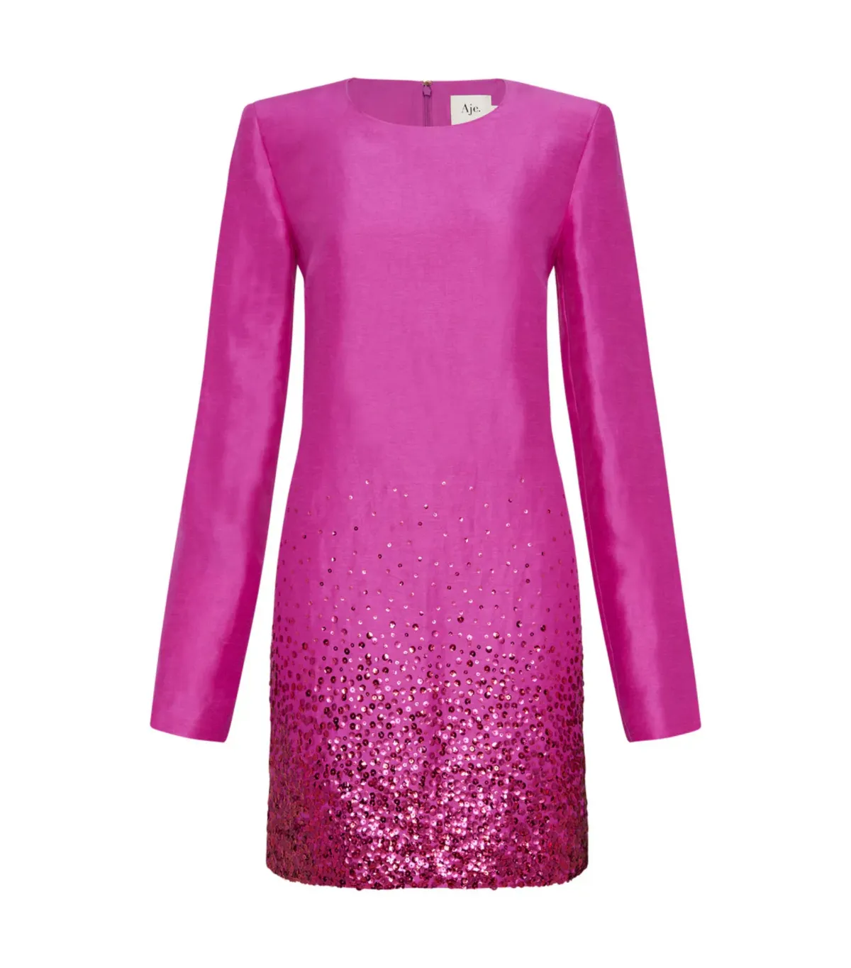 Aje Reflection Sequin Mini Dress in Deep Magenta Size AU 10 - Image 5