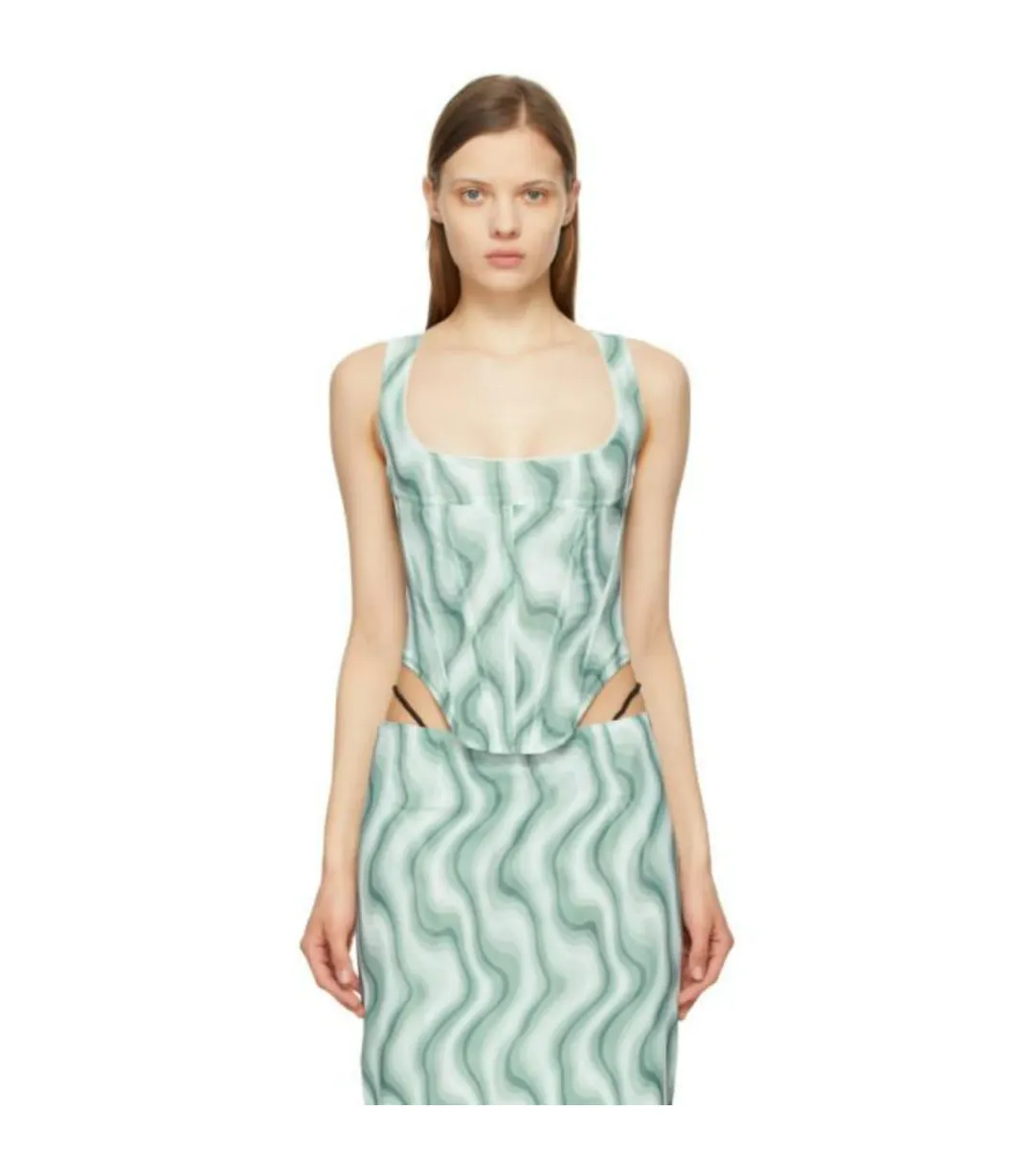 Miaou Swerve Corset and Midi Skirt Print Size S / AU 8 for rent on The Volte - main image