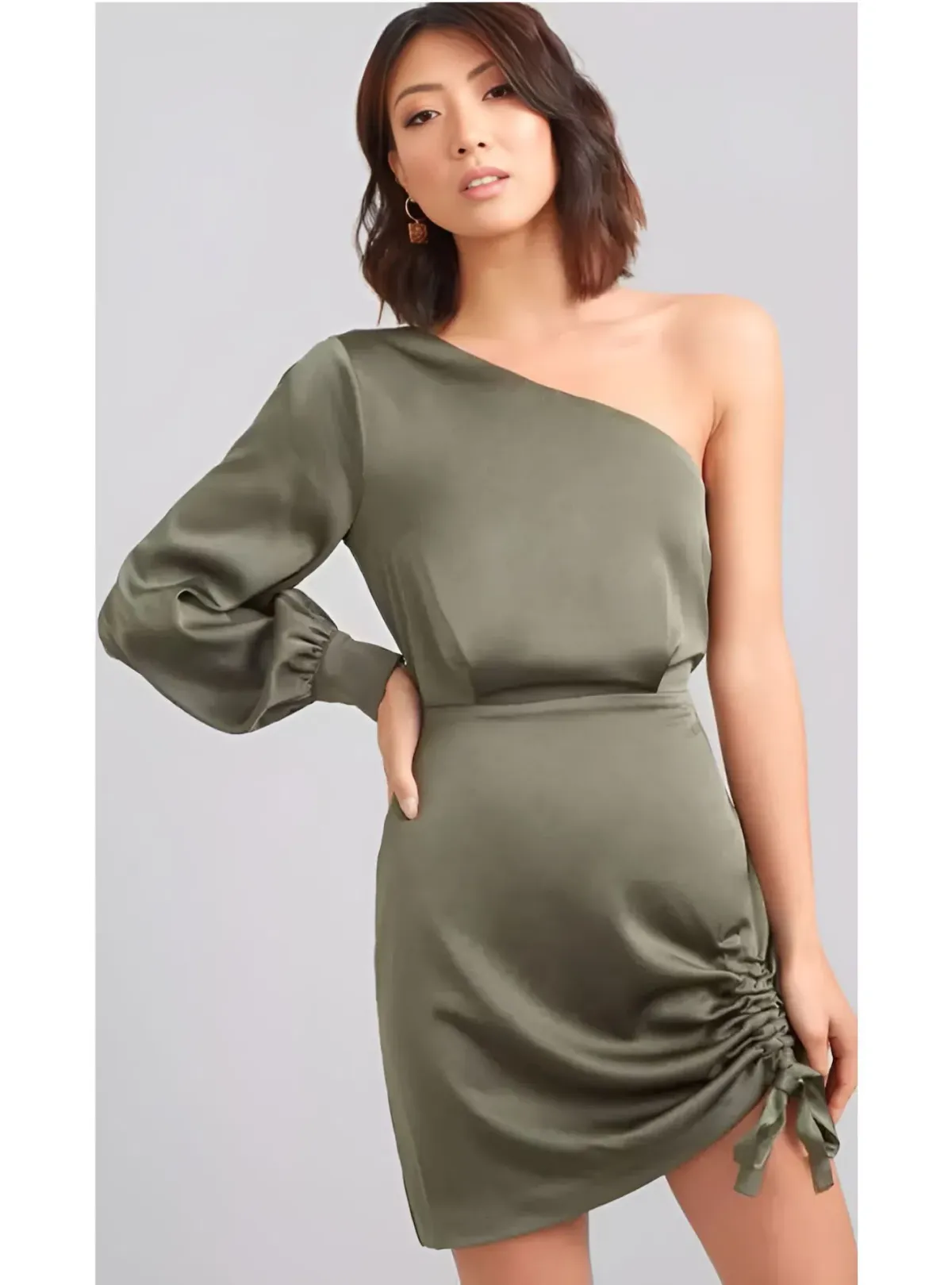 Kookai Vangeline Mini Dress in Khaki Size 38 / AU 10 for rent on The Volte - main image