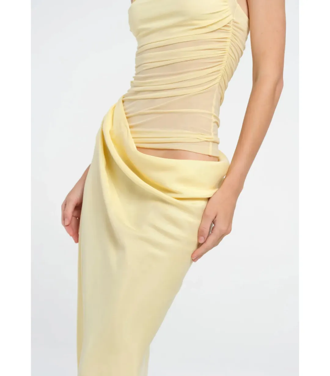 Benni Gina Maxi Dress Butter Yellow Size AU 10 for rent on The Volte - main image