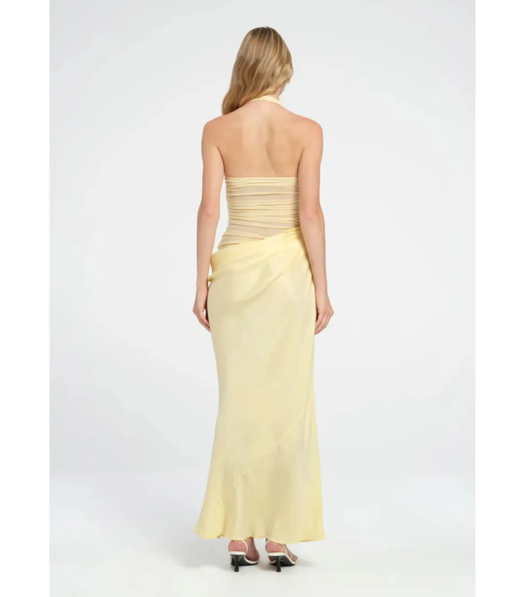 Benni Gina Maxi Dress Butter Yellow Size AU 10 for rent on The Volte - main image