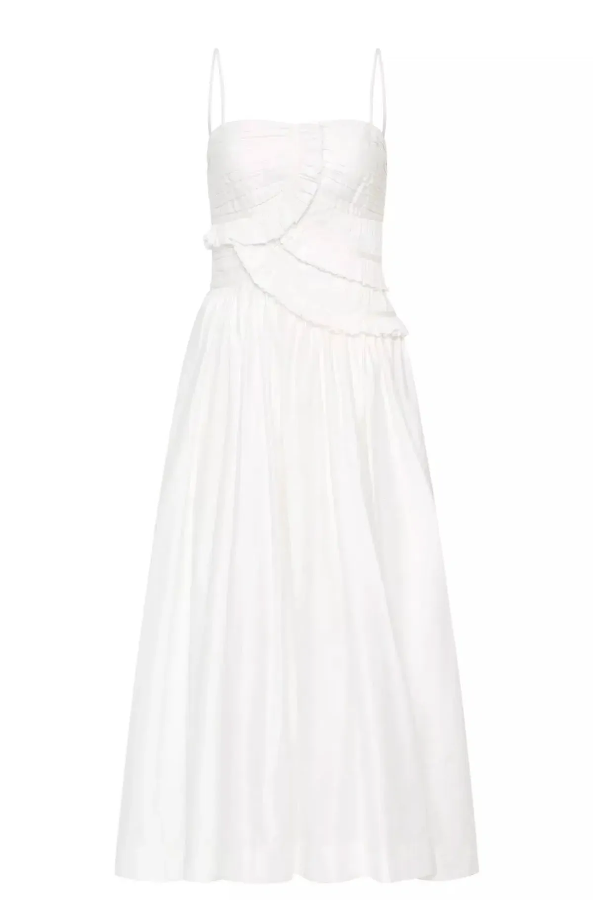 Aje Synergy Frill Midi Dress Ivory Size 12 - Image 5