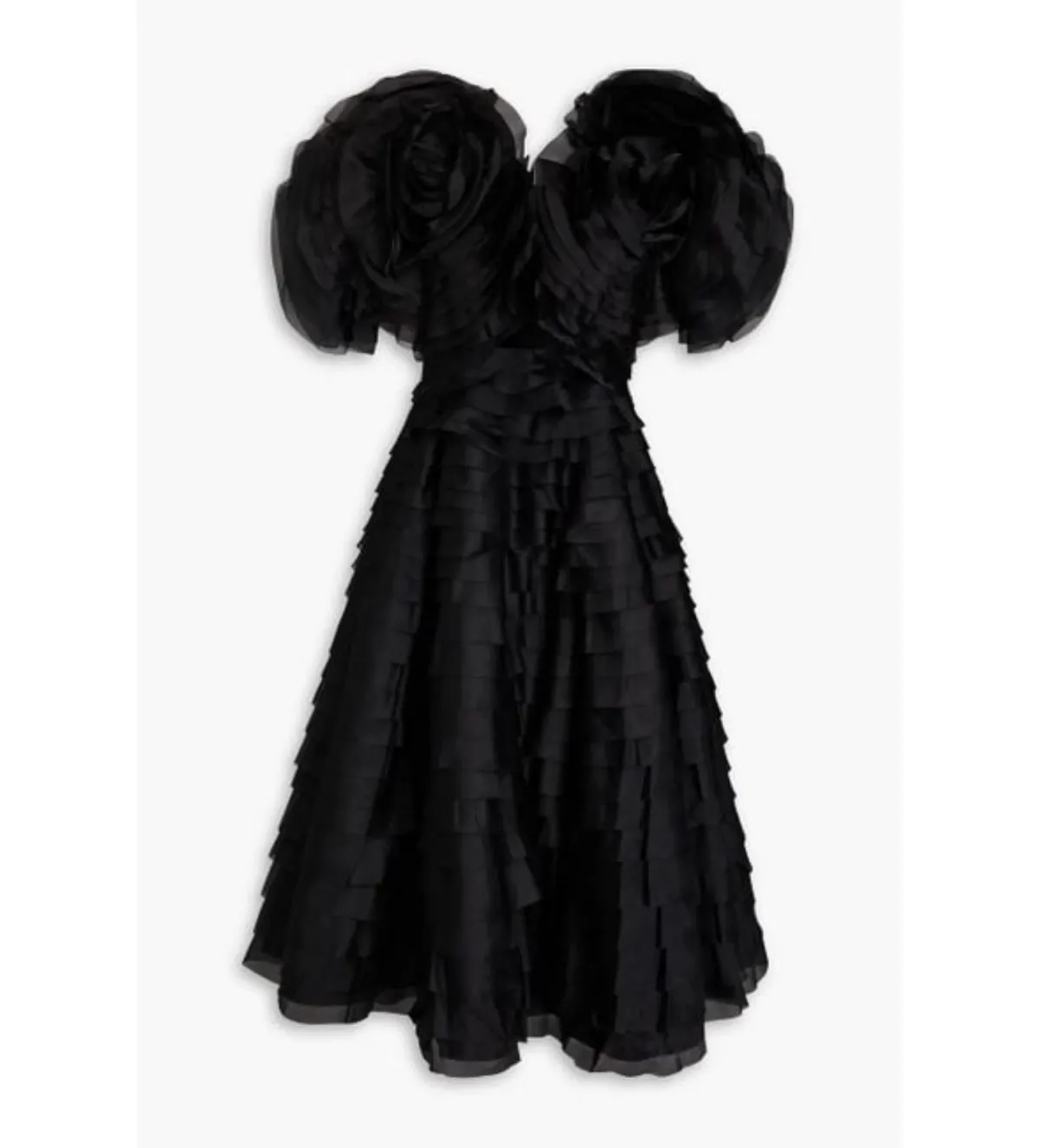 Aje Amour Ruffle Midi Dress Black Size 4 - Image 3