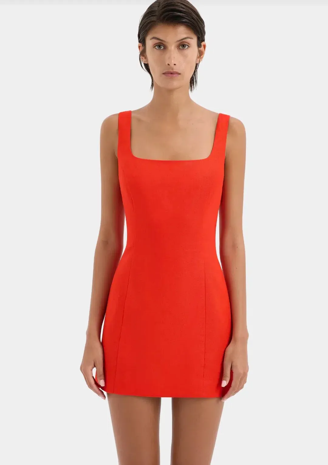 Sir the Label Iris Tie Mini Dress Red Size 6 for rent on The Volte - main image