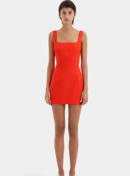 Sir the Label Iris Tie Mini Dress Red Size 6 for rent on The Volte - image 2
