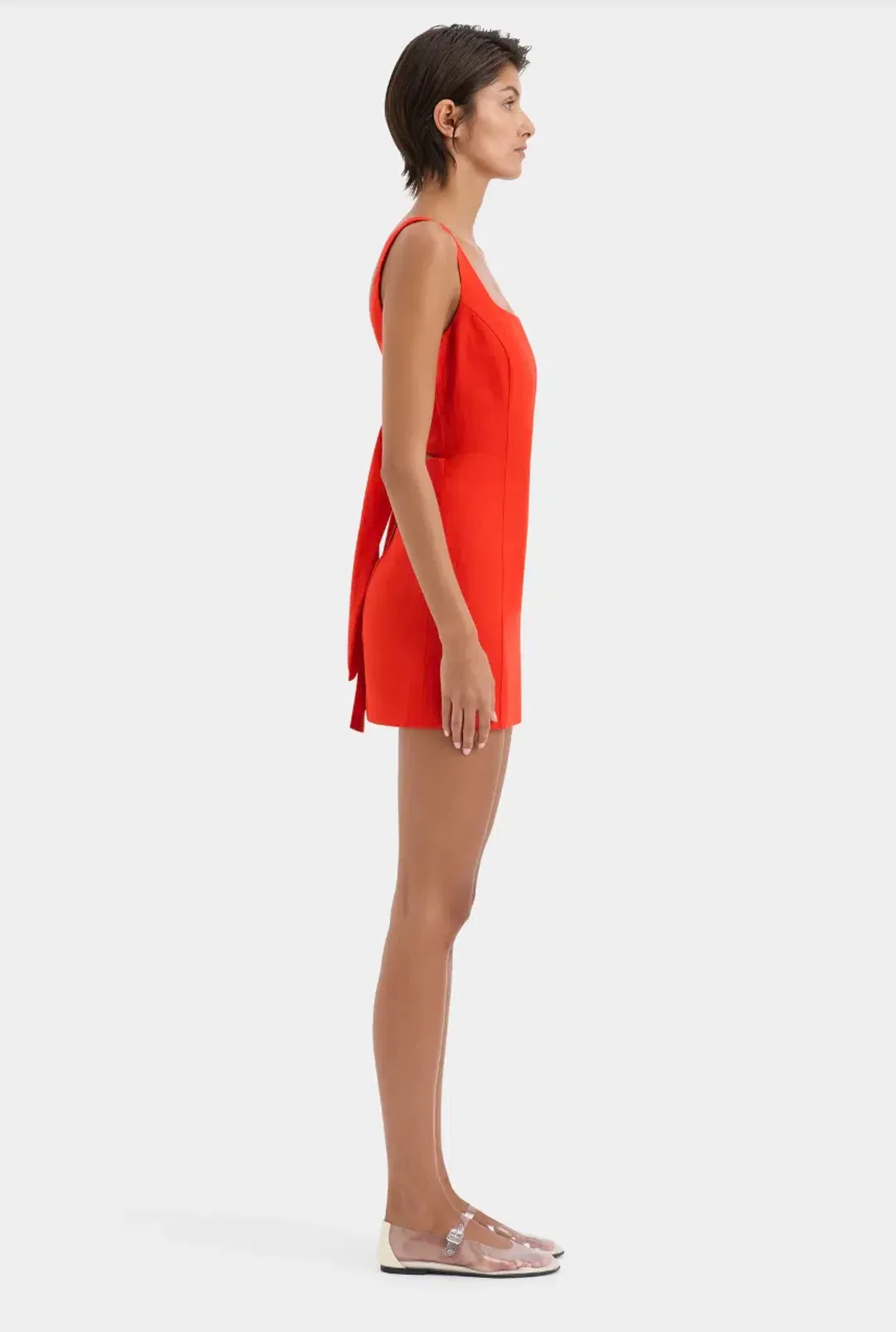 Sir the Label Iris Tie Mini Dress Red Size 6 for rent on The Volte - main image
