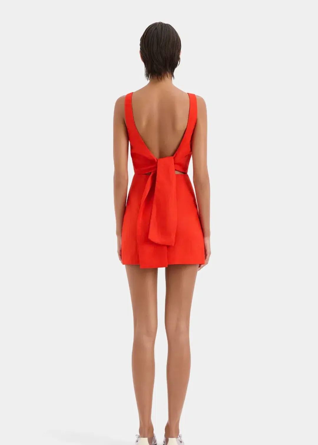Sir the Label Iris Tie Mini Dress Red Size 6 for rent on The Volte - main image