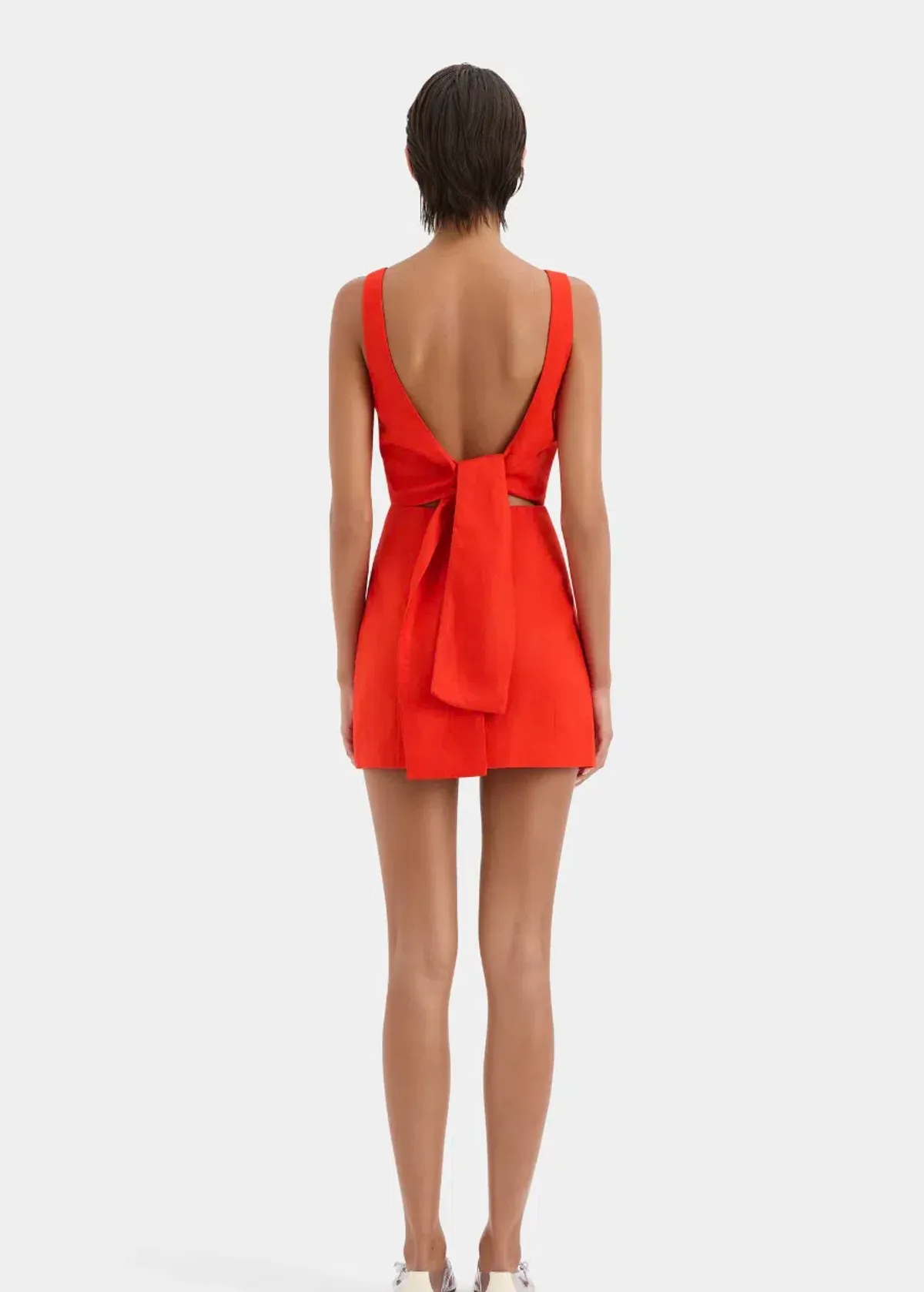 Sir the Label Iris Tie Mini Dress Red Size 6 - Image 6