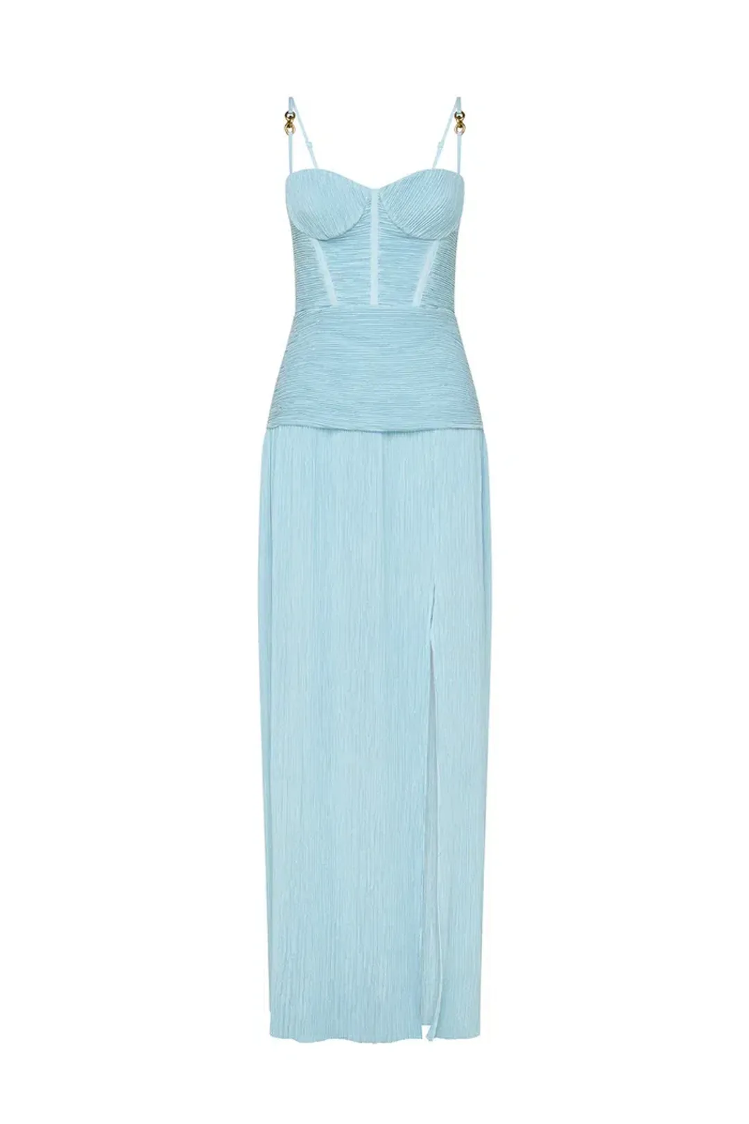 Manning Cartell Double Time Pleat Dress Aqua Spritz Size 8 for rent on The Volte - main image