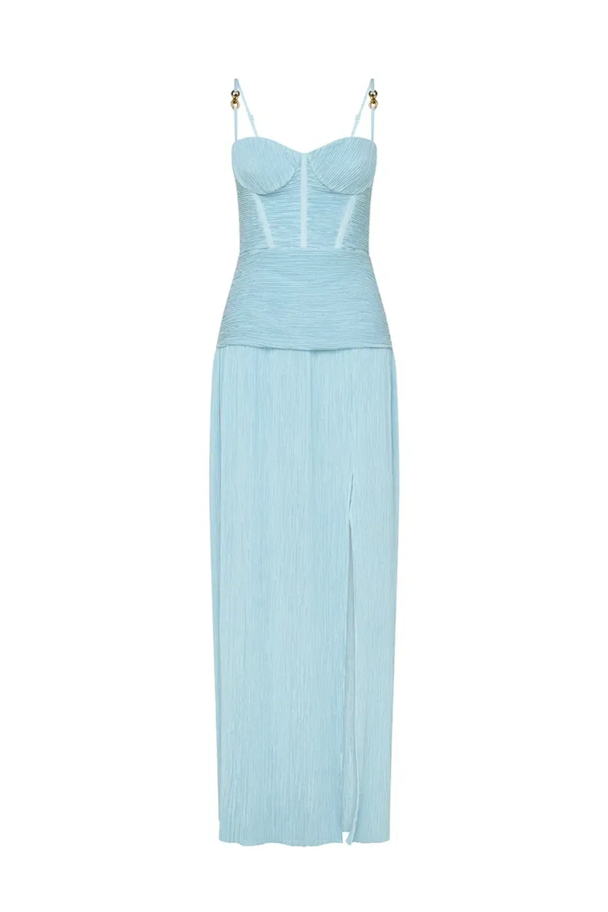 Manning Cartell Double Time Pleat Dress Aqua Spritz Size 8 - Image 4