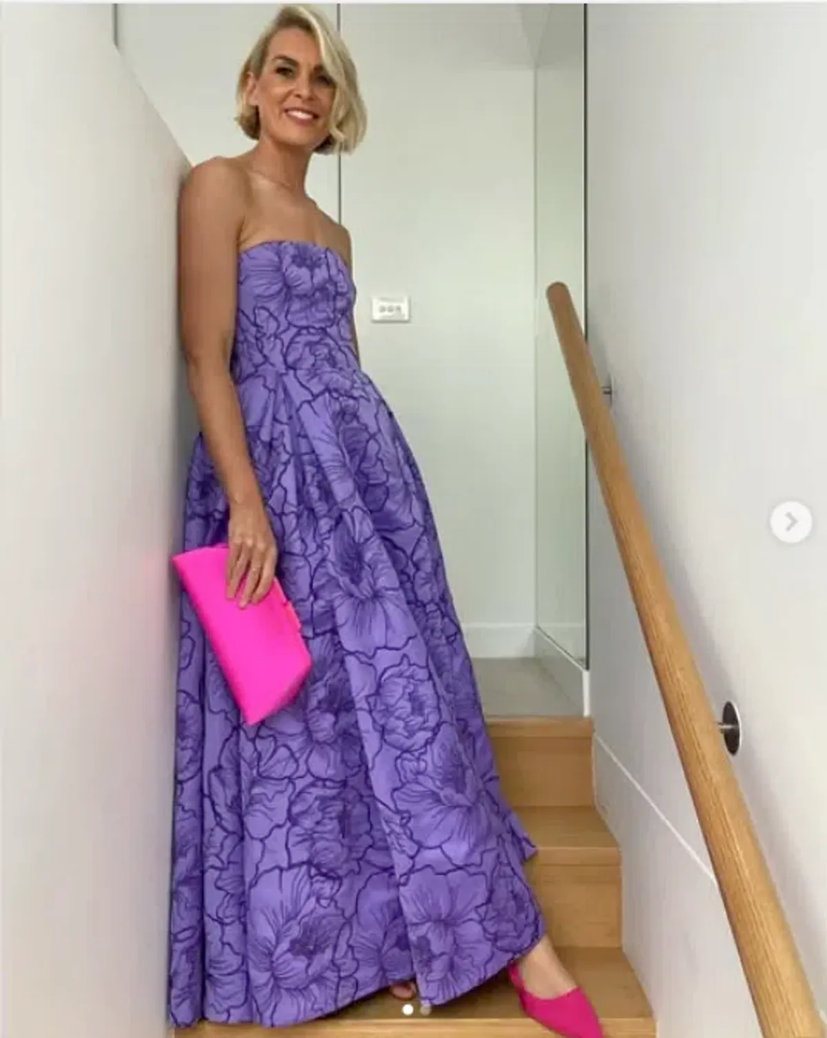 Leo Lin Nora Bustier Maxi Dress in Lavender Size AU 16 - Image 5