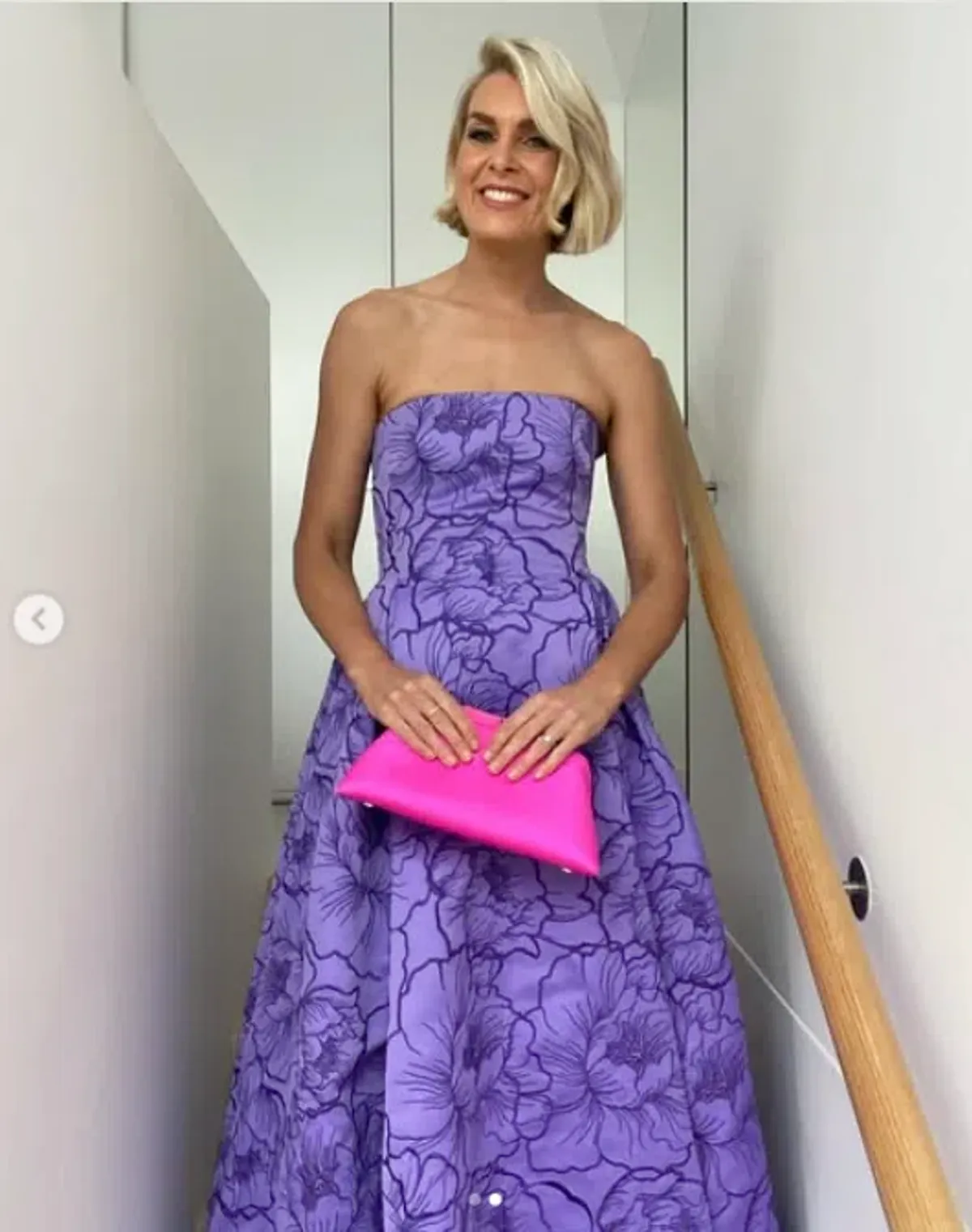 Leo Lin Nora Bustier Maxi Dress in Lavender Size AU 16 - Image 6