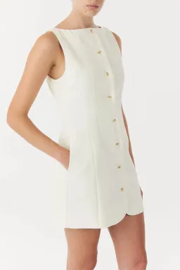 Third Form Skyline Tailored Mini Dress in Warm White Size 8 for rent on The Volte - image 2