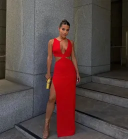 Effie Kats Eniko Gown Red Size M / AU 10 for rent on The Volte - image 1