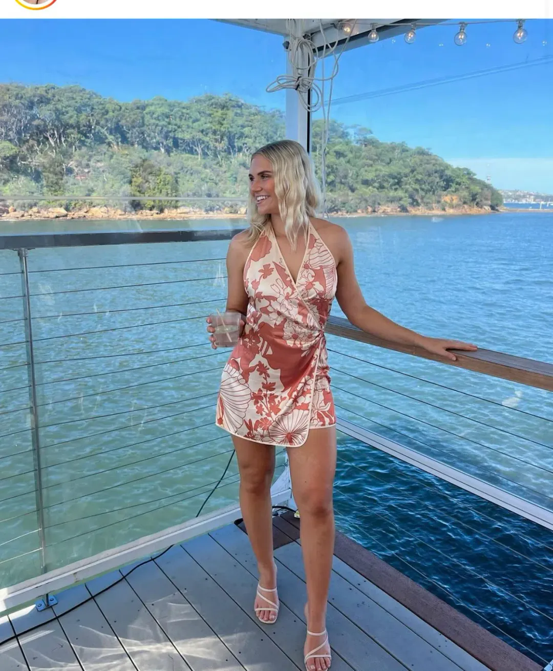 SIR The Label Como Twist Mini Dress in Paradiso Print Size 2 / AU 10 for rent on The Volte - main image