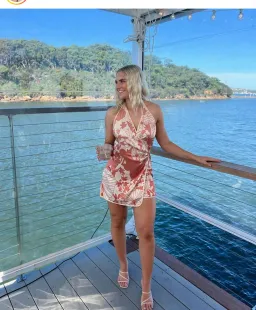 SIR The Label Como Twist Mini Dress in Paradiso Print Size 2 / AU 10 for rent on The Volte - image 4