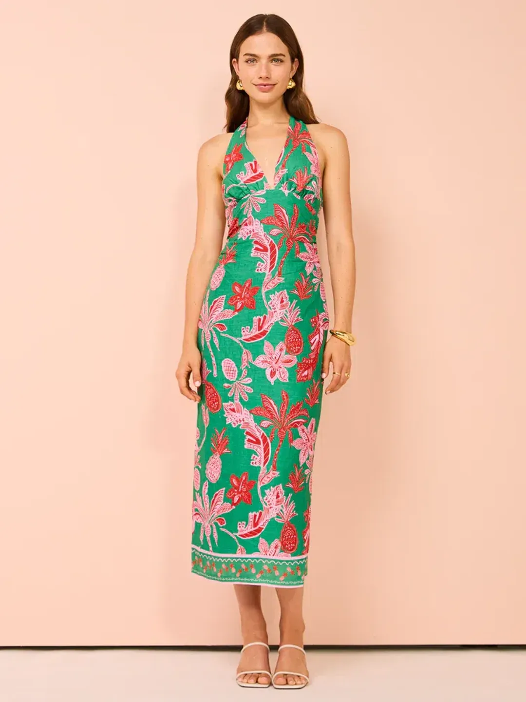 Ownley Kara Midi Dress Pineapple Print Size S / AU 8 for rent on The Volte - main image