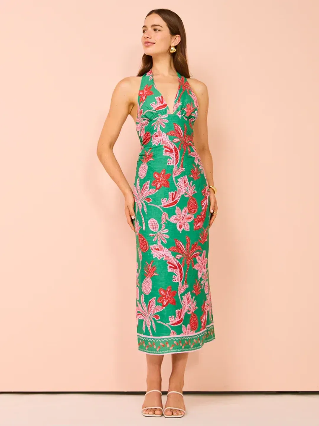 Ownley Kara Midi Dress Pineapple Print Size S / AU 8 for rent on The Volte - main image